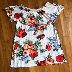 Off the shoulder floral dress